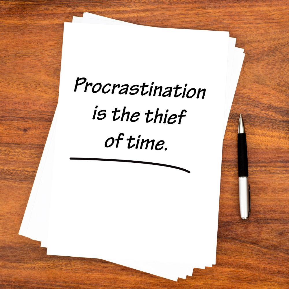 procrastination is the thief of time