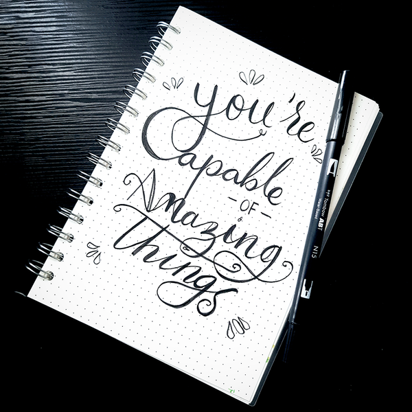 Drawing 101: Adding Hand Lettering in Art Projects